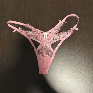 For Love & Lemons Shimmer Lace Thong